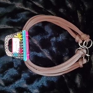 EVERYTHING MARY Brown Microfiber Rolled Handles with Silver Rings 2pk-NEW